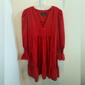Pomander Place Red Tiered Dress